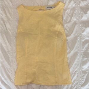 Hollister Light Yellow Sleeveless Blouse